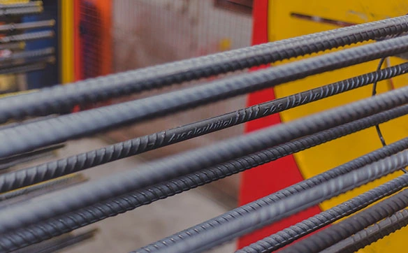 Vergalhão ArcelorMittal CA70 S utilizado em estrutura de concreto armado, aço de alta resistência para obras mais eficientes