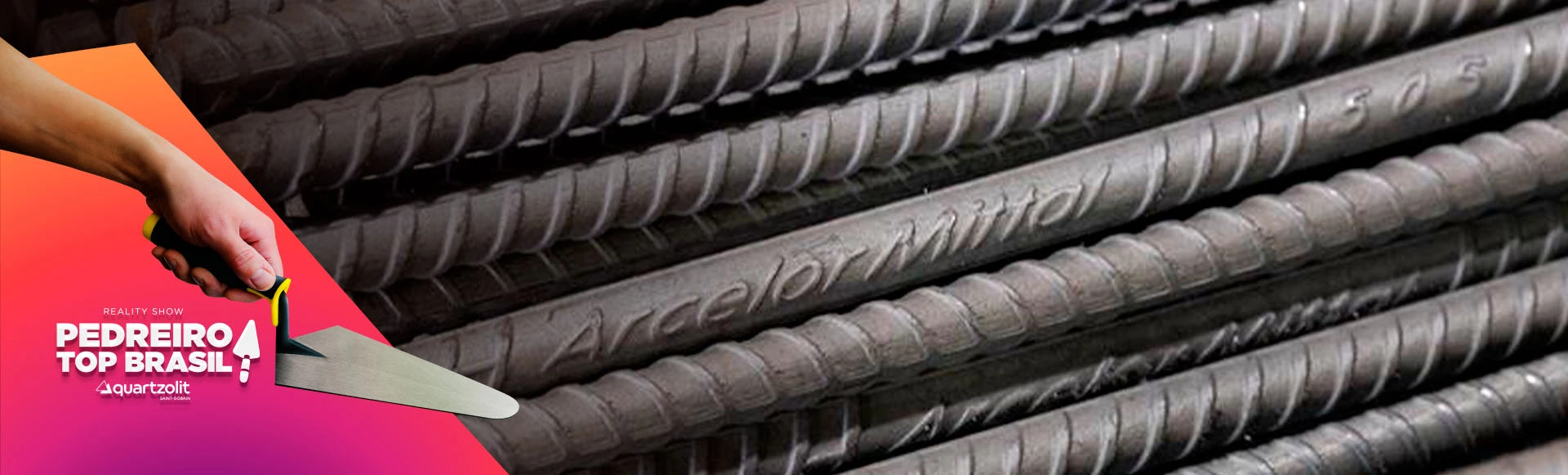 No próximo sábado (15), os mestres enfrentam desafios com o vergalhão CA50 S da ArcelorMittal